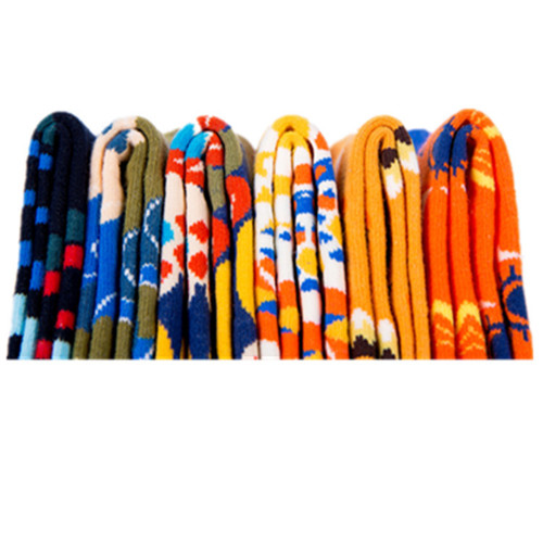 Cross-border new autumn and winter novelty brand socks, new happy socks, cotton socks, abstract long socks, casual