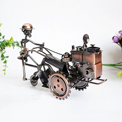 Metal Tractor Model Direct from Factory, Iron Retro Ornament, Handmade Texture, Sliding and Rotating, Two Colors