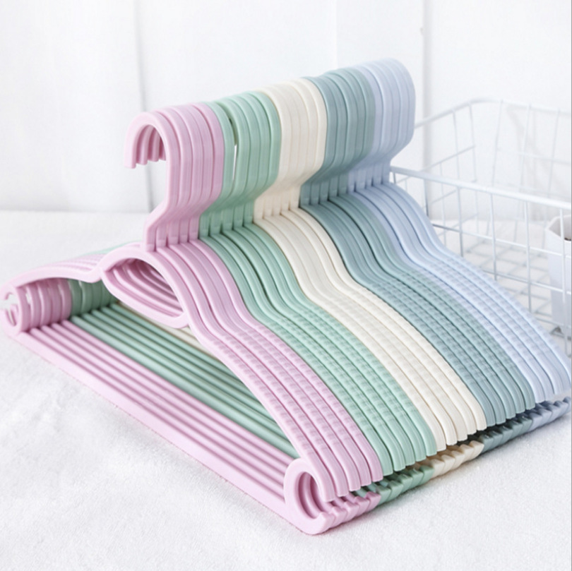 Adult Wide Shoulder Hanger Clothes Rack Drying Rack Plastic Non-slip Seamless Drying Clothes Support Household Dormitory Hanger