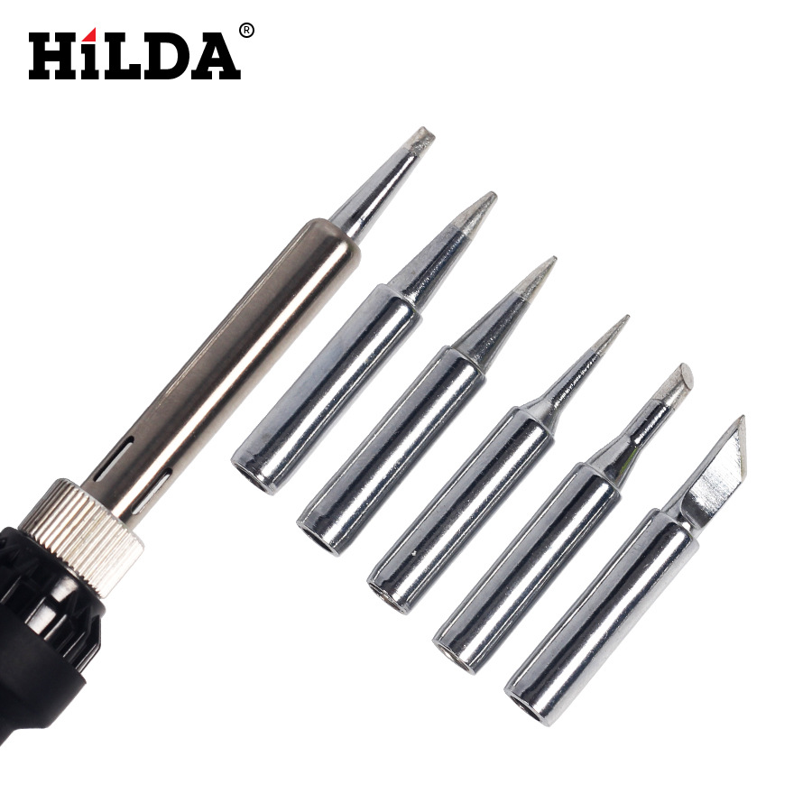 Hilda 220V 60W eléctrica de soldadura de hierro traje de ajuste de temperatura de soldadura pistola de soldadura herramienta de soldadura de hierro cabeza de 13 piezas conjunto