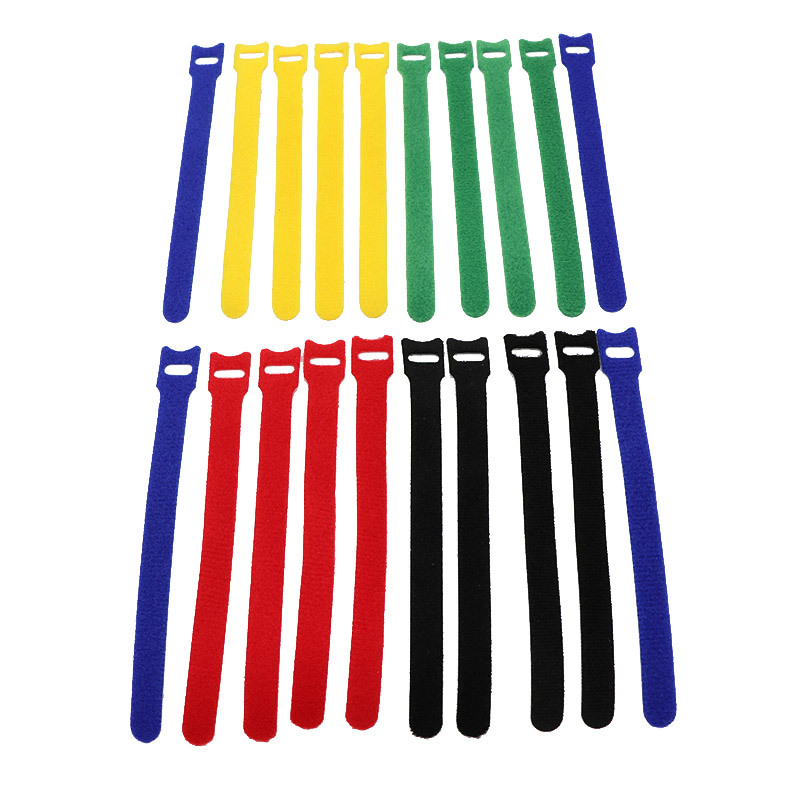 厂家尼龙数据线魔术贴扎带 黑色魔术贴捆绑带魔术贴扎带