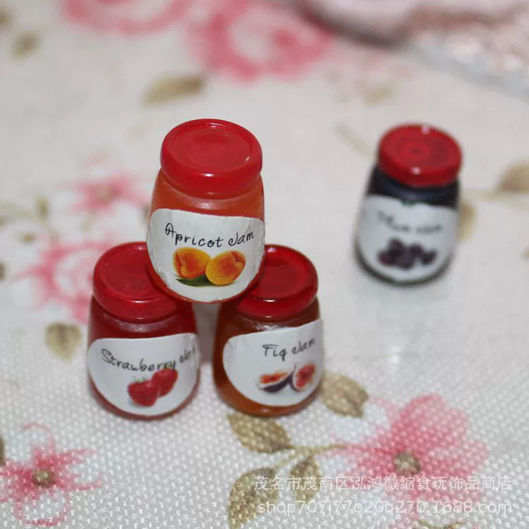 1:12 маленькие тканевые аксессуары для кукольного домика миниатюрная еда игра сцена модель DIY креативные серьги мини моделирование джем