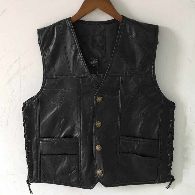 Classic Motorcycle Leather Vest, Men's Vest, Patchwork Leather Waistcoat, Riding Vest, Clean Leather Patchwork Classic Motorcycle Leather Vest, Men's Vest, Patchwork Leather Waistcoat, Riding Vest, Clean Leather Patchwork