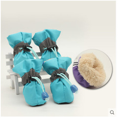 Tianchong Pet Products Wholesale Dog Shoes Rain Shoes Autumn and Winter Style Plus Velvet Thickened Dog Shoes Winter Style One Piece