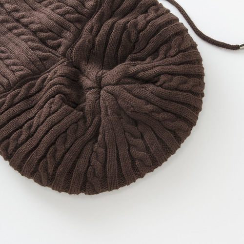 M-62 twist one-piece plus velvet thickened pullover hat European and American autumn and winter new men's and women's knitted wool cycling ear protection hat