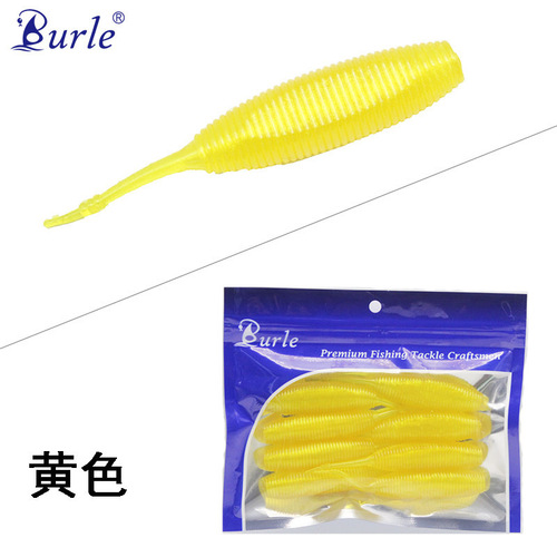 Floating water 9cm/8g pupa flying potato, black lure bait, salt and fishy smell bee pupa soft bait, long-range bait with high specific gravity
