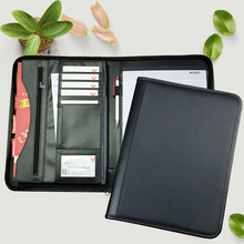 厂家批发供应A4多功能商务拉链经理夹 现货PU文件夹资料合同包