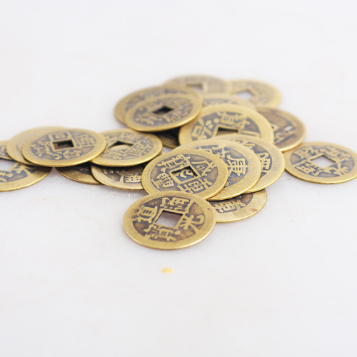 厂家黄铜2.3厘米铜钱 五帝钱金属工艺品钱币 仿古铜钱批发