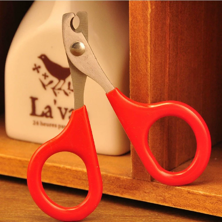 Junchi Pet поставляет ножницы для ногтей для собак и кошек маленькие красные кусачки для ногтей маленькая собака Заводской магазин