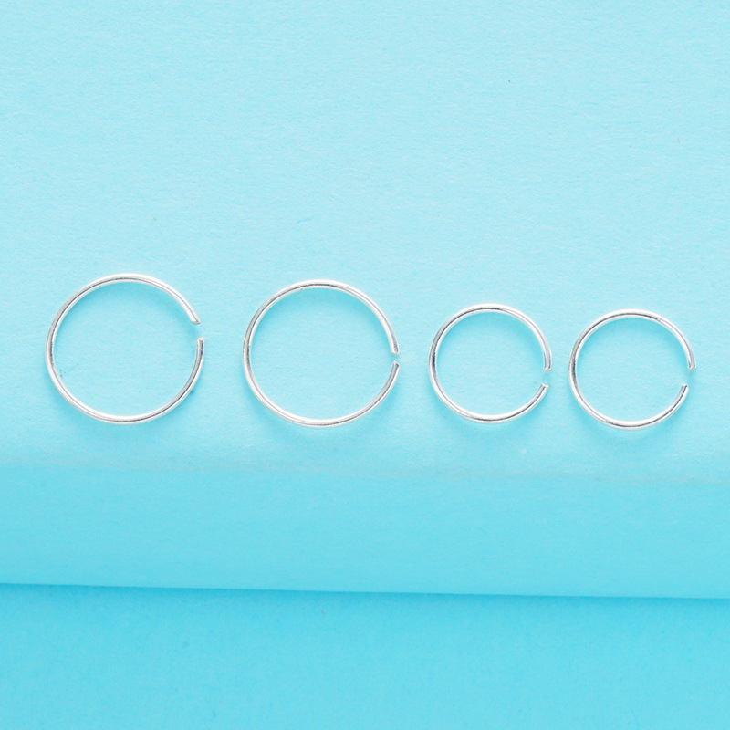 Transfronterizo caliente S925 anillo de Nariz de plata esterlina hembra europea y americana de moda anillo de nariz redonda joyería piercing del cuerpo transfronterizo AliExpress