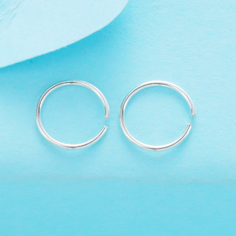 Transfronterizo caliente S925 anillo de Nariz de plata esterlina hembra europea y americana de moda anillo de nariz redonda joyería piercing del cuerpo transfronterizo AliExpress