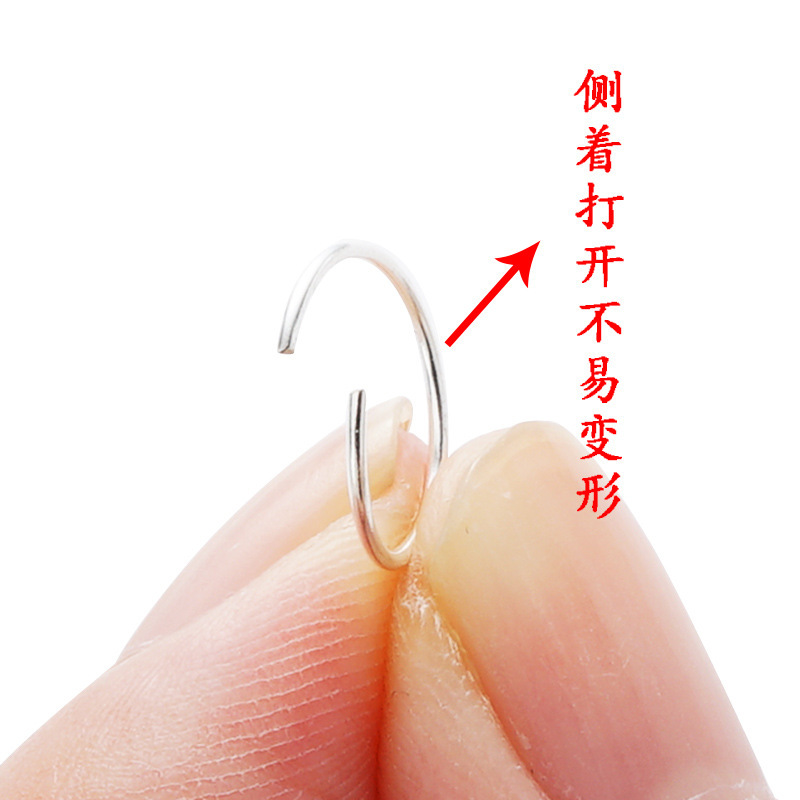 Transfronterizo caliente S925 anillo de Nariz de plata esterlina hembra europea y americana de moda anillo de nariz redonda joyería piercing del cuerpo transfronterizo AliExpress