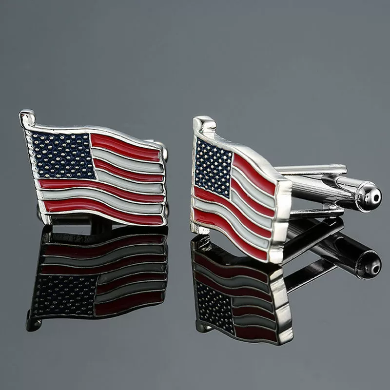 Жуьмi French shirt cuff buckle, оптовая продажа национальный флаг подпись партийный знак эмблема, множество европейских и американских символов запонки