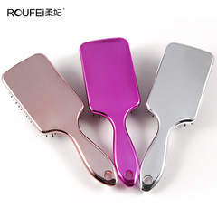 Cross-border special power supply electroplated airbag massage comb, anti-tangle simple multi-color optional, plastic large plate comb factory supply