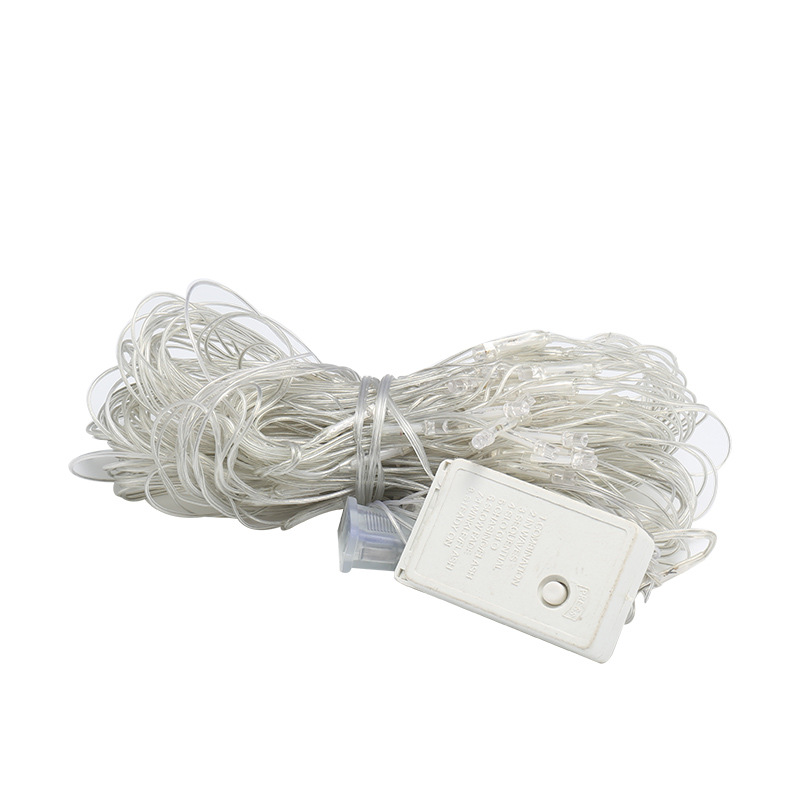 Al Aire Libre impermeable cortina led red de pesca LUZ DE Navidad luz neta boda estrellado Cadena de luz transfronteriza suministro césped Luz