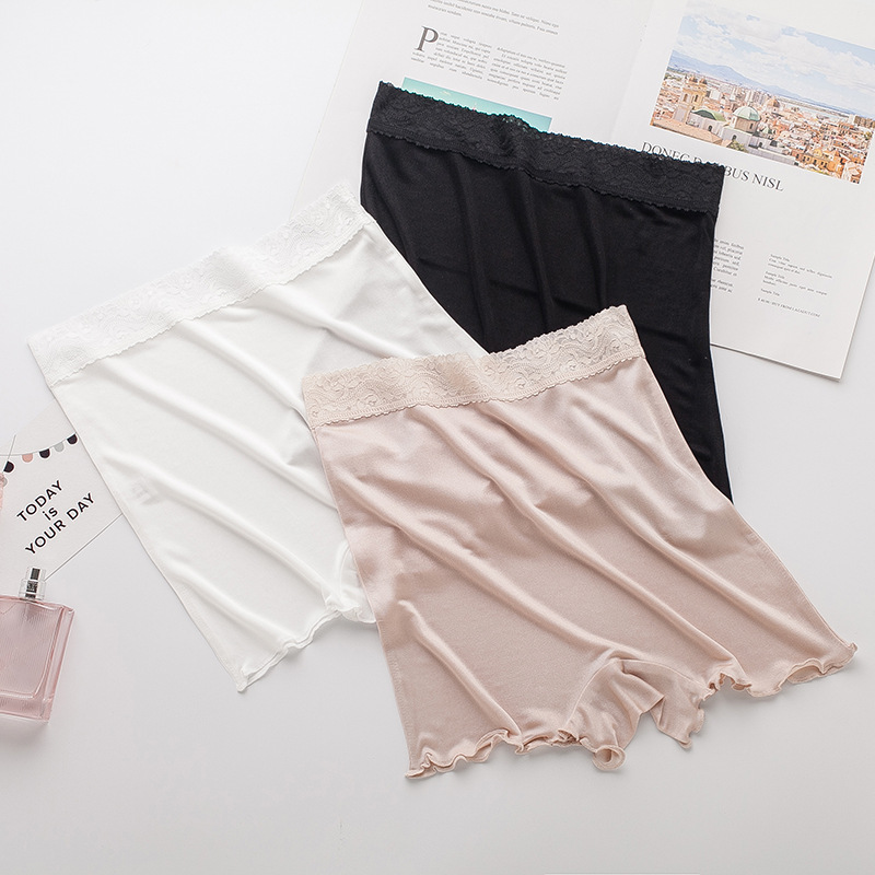 Silk knitted lace trousers