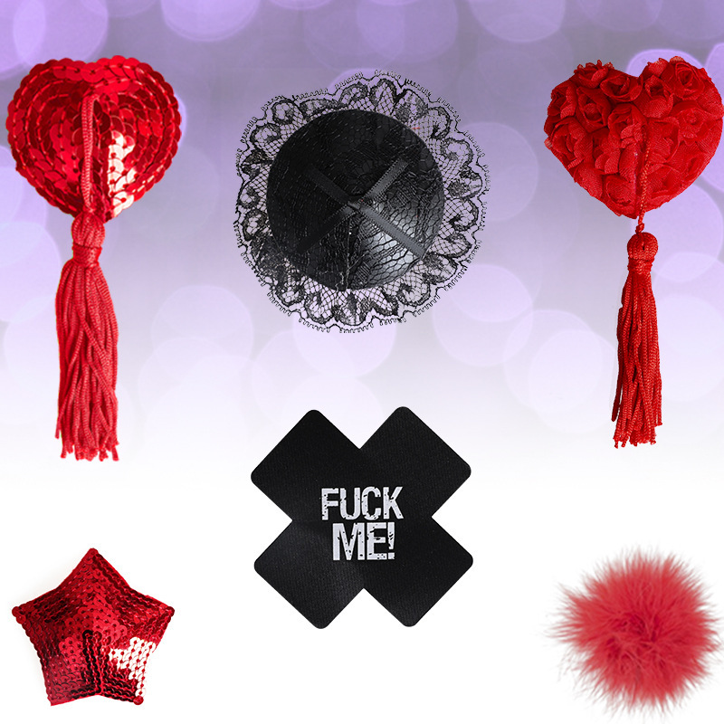 Man Smoke Sex Adult Products Sex Accessories Tassel Love Five-pointed Star Luminous Sticker SP215