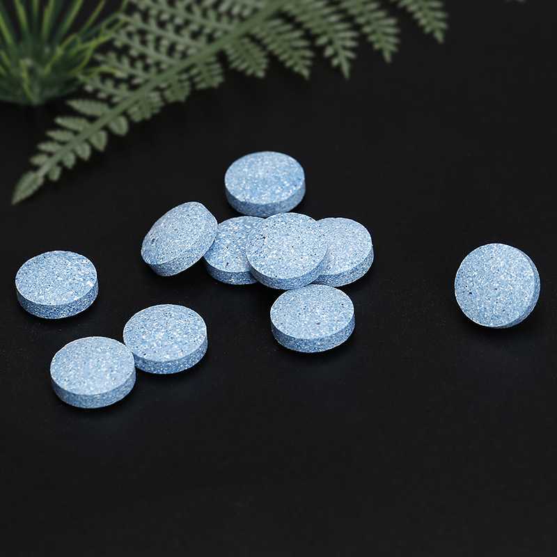 Glass concentrated effervescent tablets