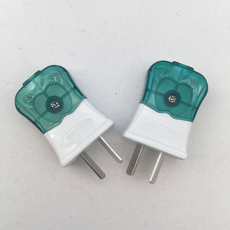 1.5厚铜件二极插头纯原料两极电源插只电源插头（固定）