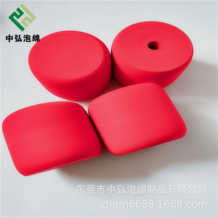 厂家生产EVA泡沫打磨圆柱红色25度高弹EVA泡绵玩具锤研磨成型