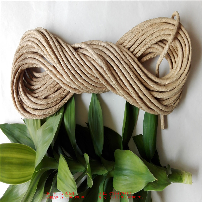 厂家销售3.5mm牛皮纸绳 纸手挽袋提手绳 工厂批发牛皮纸绳