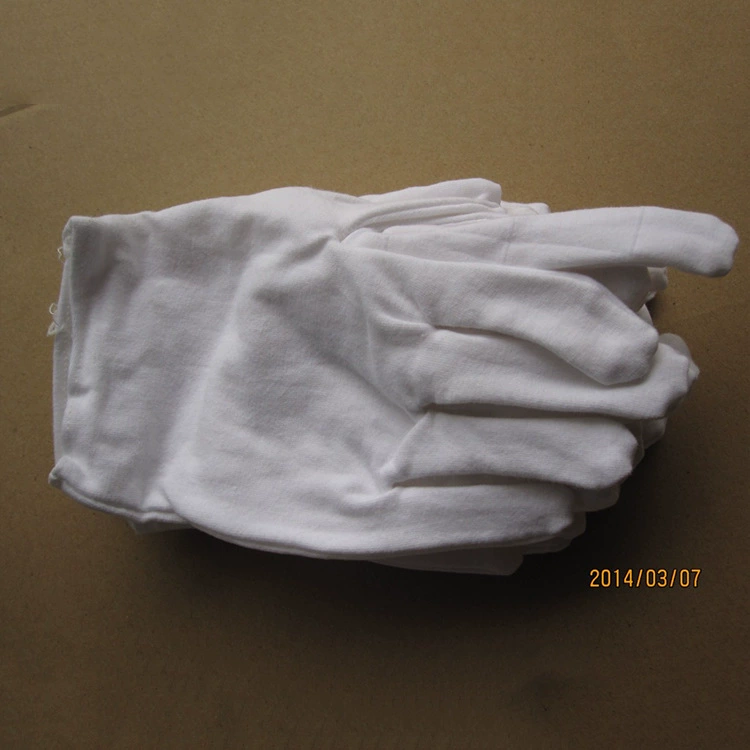 Белые рабочие перчатки из чистого белого хлопка перчатки утолщенные хлопчатобумажные перчатки с вытяжной рамой в наличии