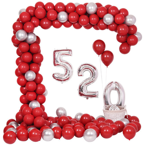 10-inch Ruby Gem Ball Matte Latex Balloon Halloween Birthday Wedding Celebration Decoration Venue Prop