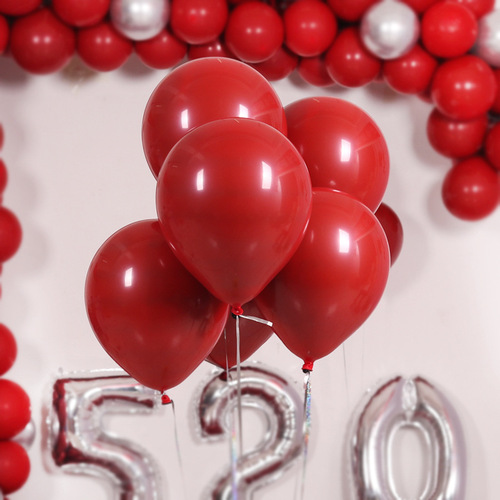 10-inch Ruby Gem Ball Matte Latex Balloon Halloween Birthday Wedding Celebration Decoration Venue Prop