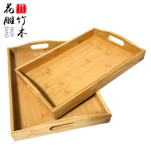 Бамбуковый прямоугольный бамбуковый поднос бамбук и дровяной поднос.