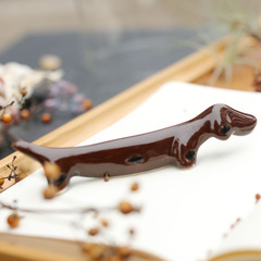 Unique Creative Home Decor Small Accent Ceramic Tableware Chopstick Holder Wholesale Sausage Dog 4 Styles Mixed Package 109