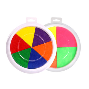Finger painting inkpad creative DIY color inkpad kindergarten Palm inkpad primary school student finger painting paint