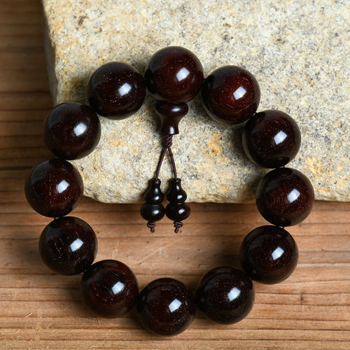 Dropshipping Indian Small-leaf Rosewood 2.0 Old Material Full Gold Star Meditation Bracelet Wooden Bracelet 108 Beads for Men and Women Buddha Beads