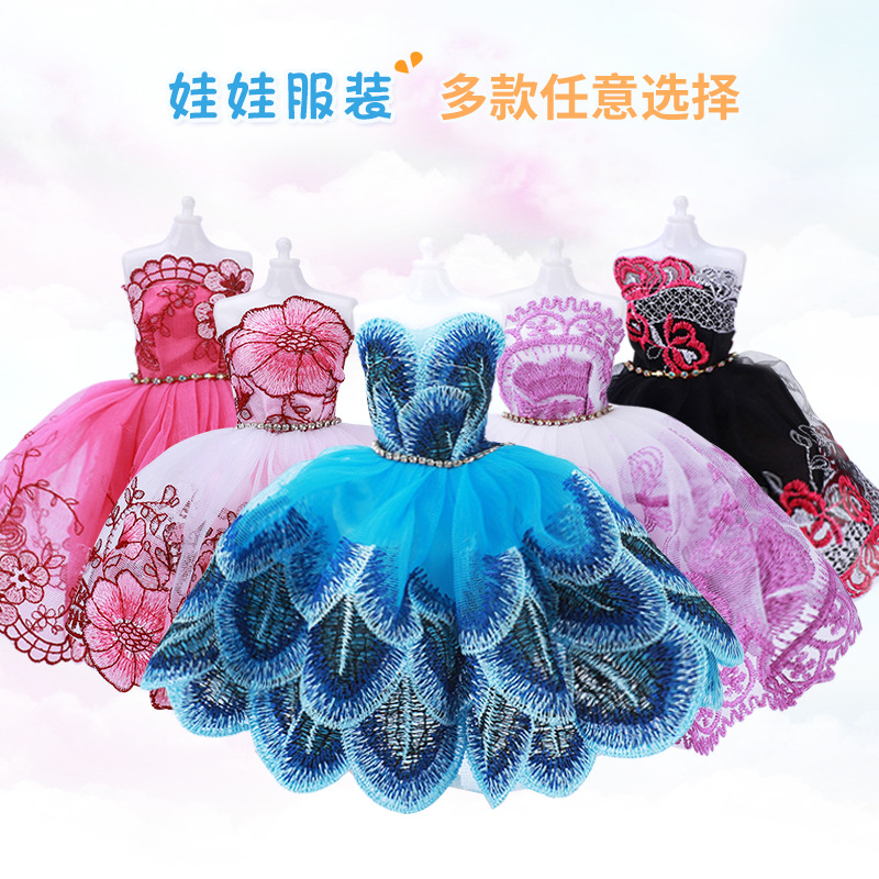 Nuevo juguete creativo Barbie muñeca pequeño vestido accesorios boda princesa traje coche muñeca ropa