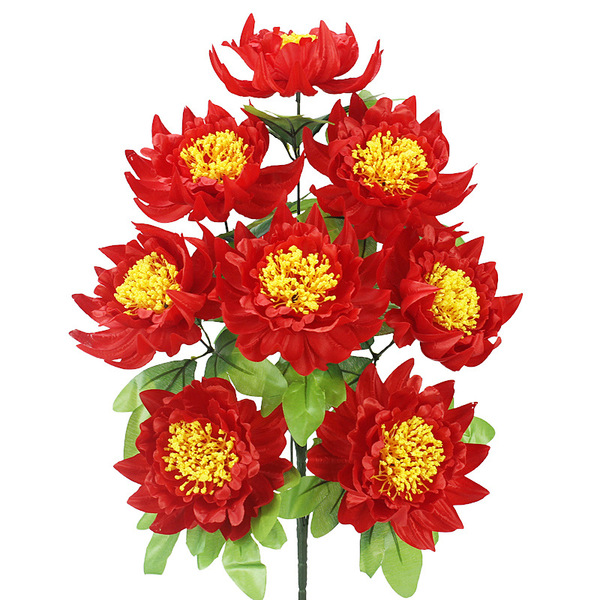 9-head fire phoenix decorative peony silk bouquet factory BBK…