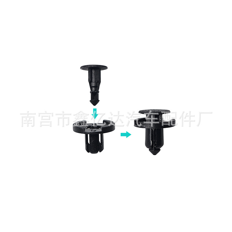 Para Nissan piezas de automóviles al por mayor suministro de plástico hebilla parachoques nylon cierre B04