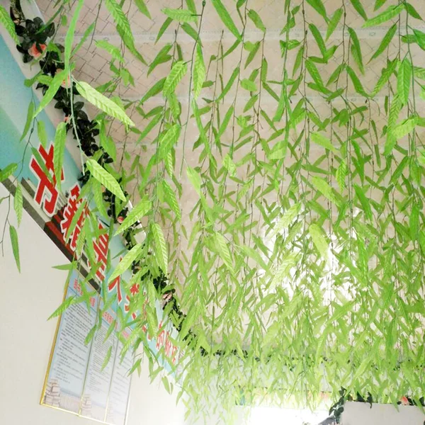 Artificial Willow Leaves, Willow Vines, Willow Flower Vines, Supermarket Decorations, Willow Hanging Vines, Wall Hangings, Wedding Indoor Greenery, Ceiling Hanging Vines