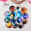 Starry sky, glossy fridge magnet, necklace with accessories, with gem, handmade