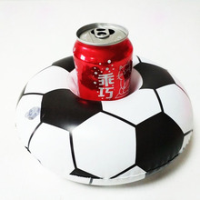 夏威夷充氣足球杯座 充氣水上杯墊漂浮飲料杯托 PVC充氣飲料杯墊