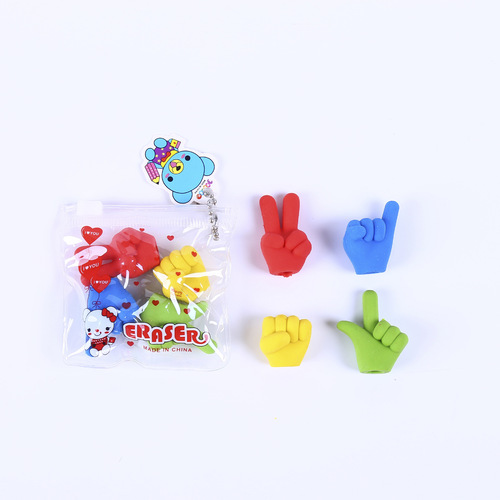 pvc bag eraser student cartoon dinosaur fruit eraser children's gift side bag creative modification eraser