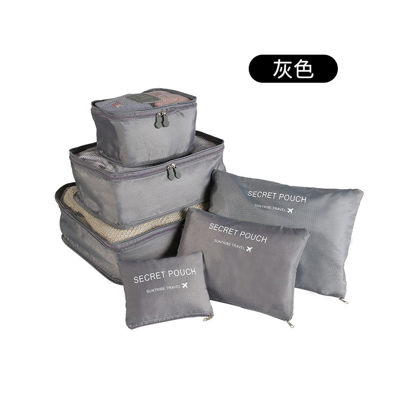 Bolsa de almacenamiento de viaje creativo pequeña bolsa de organización de seis piezas bolsa de almacenamiento de viaje de tela Oxford fabricante