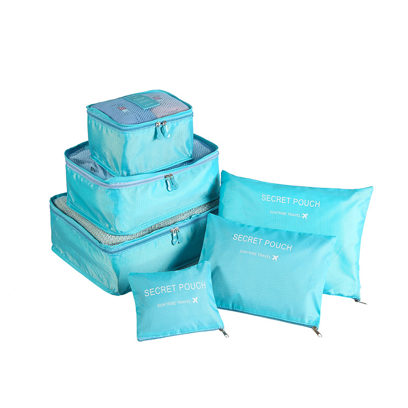 Bolsa de almacenamiento de viaje creativo pequeña bolsa de organización de seis piezas bolsa de almacenamiento de viaje de tela Oxford fabricante