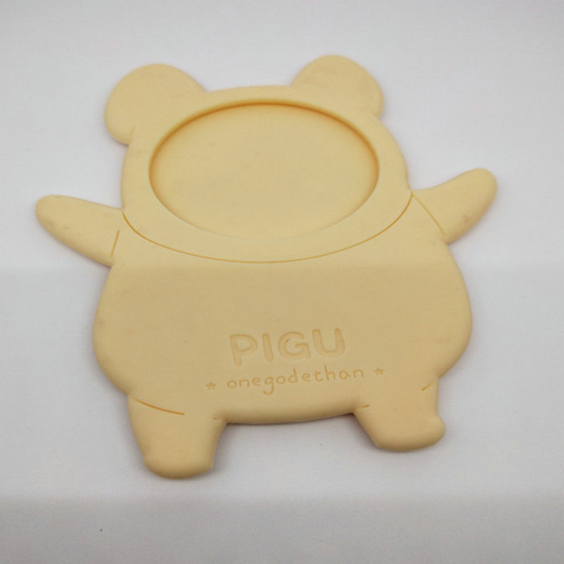 Los fabricantes suministran espejo de maquillaje de silicona portátil con estuche de silicona de espejo de maquillaje de mujer