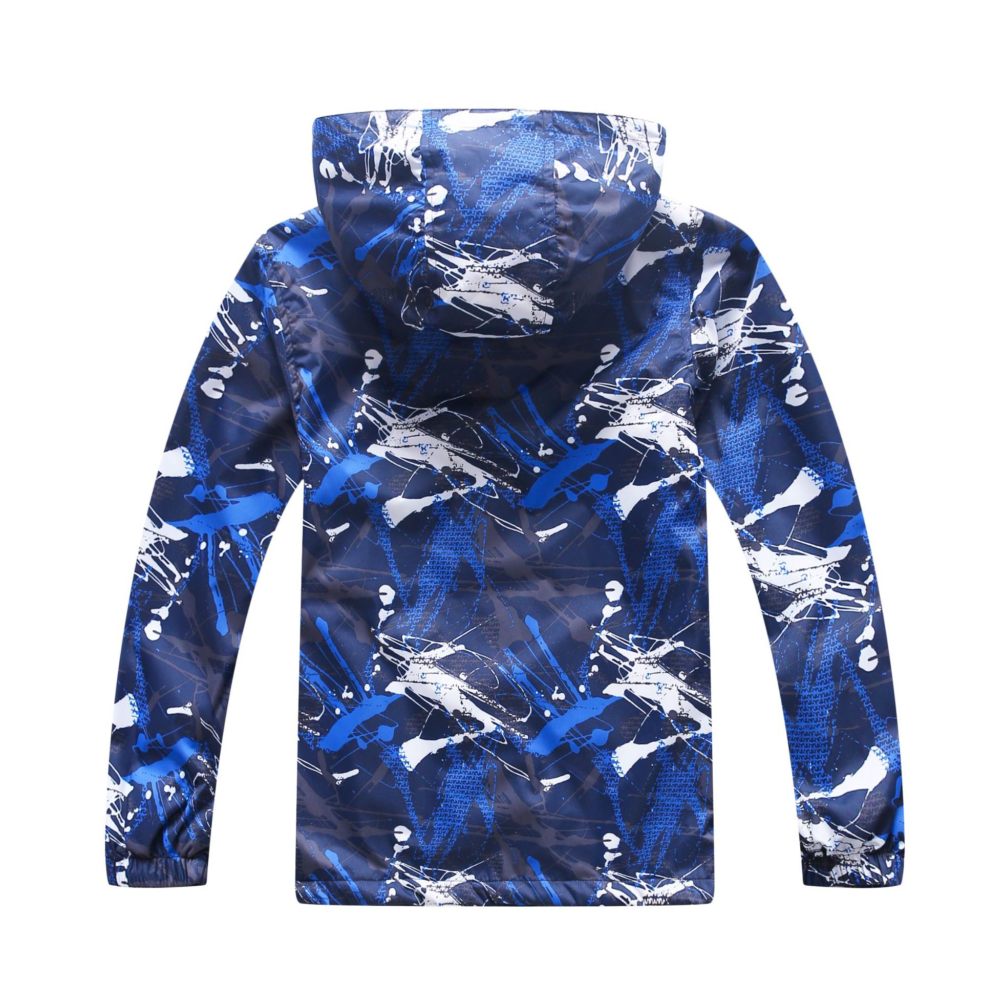 Cross-Border Children's Windbreaker Spring and Autumn New Boys' Jacket Medium and Large Children's Velvet Hooded Jacket