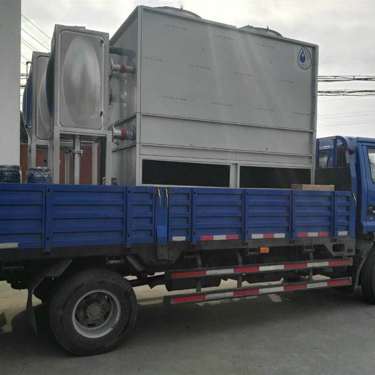 逆流式闭式冷却塔不锈钢方形冷却水塔玻璃钢静音湿式工业冷水塔