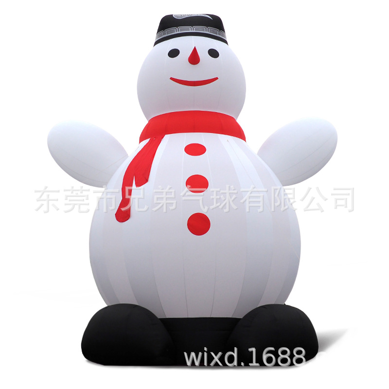 大型充气圣诞雪人充气圣诞节老人气模场地布置卡通充气人偶