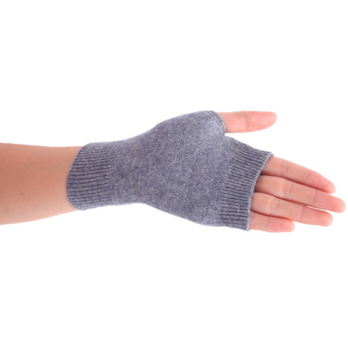 Cashmere autumn and winter gloves for male and female students, wool thread writing and typing mobile phone short half-finger open finger warm knitted wristbands