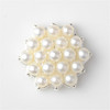 Metal golden hair accessory from pearl, with snowflakes