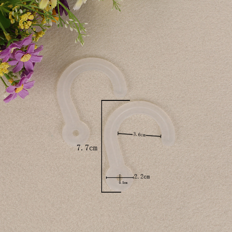 厂家供应透明问号挂钩 内裤塑料钩 样板样布吊钩 中号挂钩PP挂钩