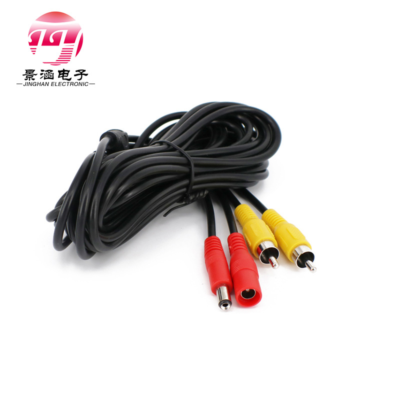 5米RCA+DC视频电源线监控延长线音频线安防线材 厂家直销