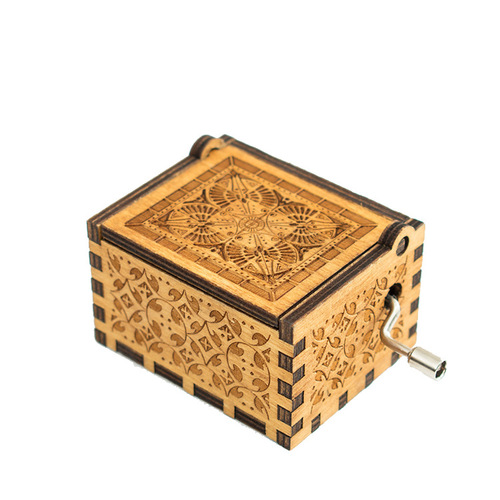 Harry Potter Handcrafted Music Box Ornament Gift Wooden Carving Colorful Eight-Track Music Box